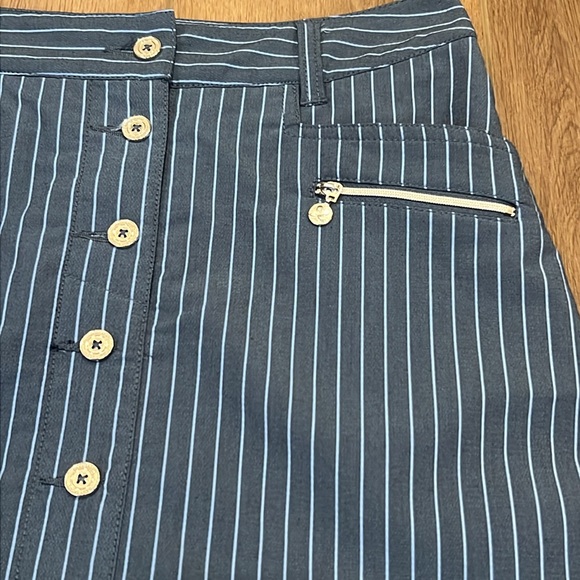 Daily Sports Striped Blue Button-Front Skort Golf Tennis Size 2 Born in Sweden - Picture 3 of 15